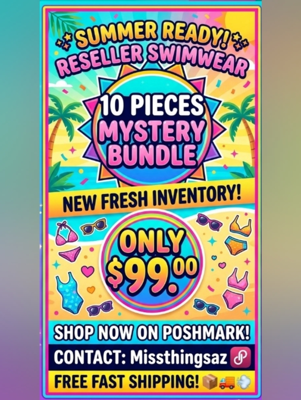 Bundle Reseller Swimwear Mystery Box 10 New Pieces